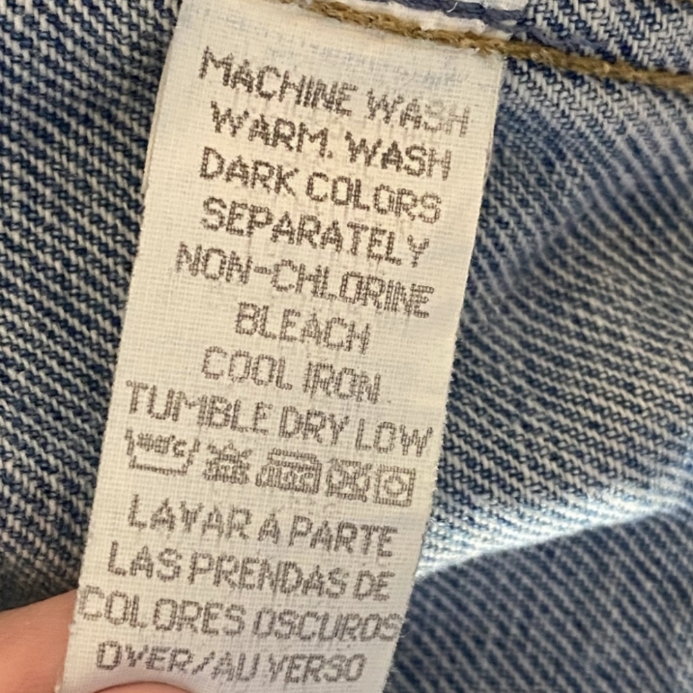 Liz Claiborne Authentic Classic Denim jacket 100% cotton M - Picture 11 of 15